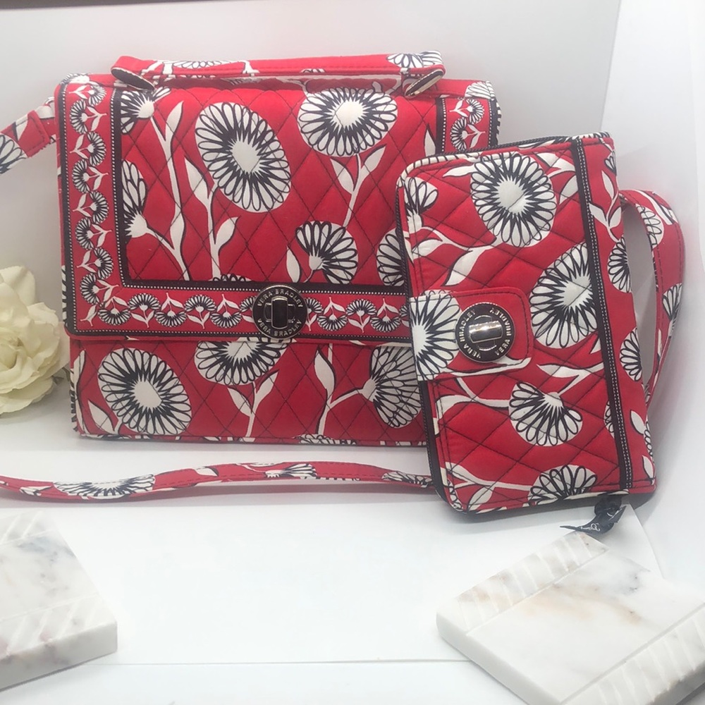 Vera Bradley Turn lock purse and wallet set